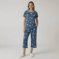 Printed Short Sleeve Capri Sleepwear Set For Women — view 7