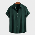 Rayon Linen Blend Button Up Shirt — view 12