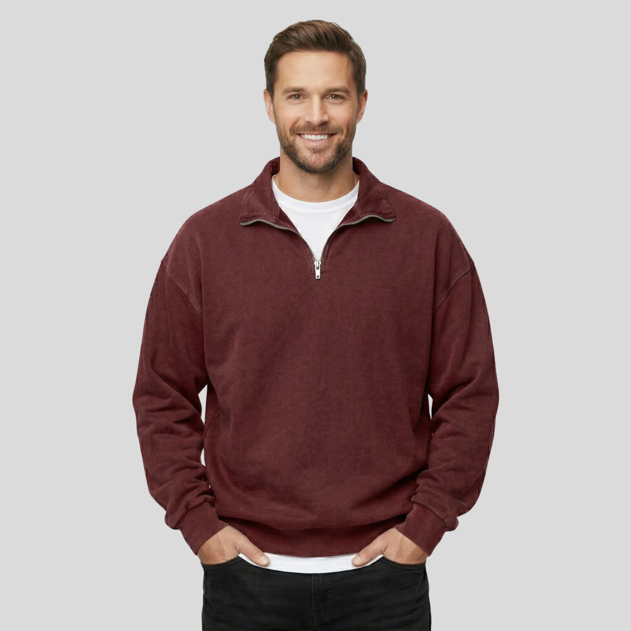 Classic Half Zip Collar Sweatshirt — view 8