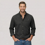 Classic Solid Long Sleeve Button Down Shirt — view 5