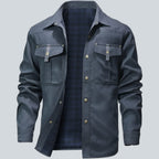 Plaid Lined Button Front Utility Jacket — view 11