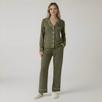 Bamboo Stretch Knit Long Sleeve Pajama Set For Women — view 4