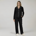 Bamboo Stretch Knit Long Sleeve Pajama Set For Women — view 6