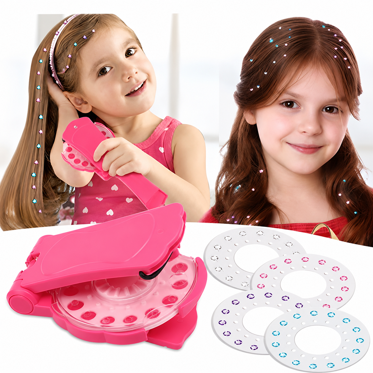 Hair Sparkle Applicator Tool With Refillable Decoration Discs | SLIMG:7613757181817529549