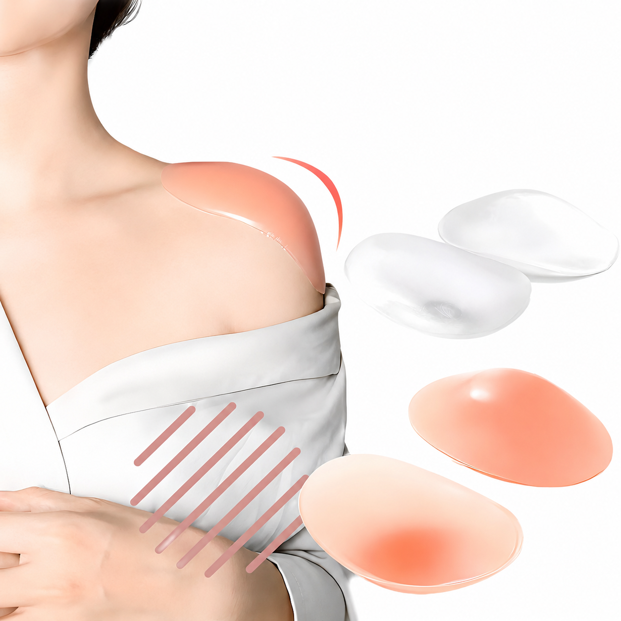 Invisible Anti Slip Shoulder Enhancer Pads for Women | SLIMG:7615350438037048846