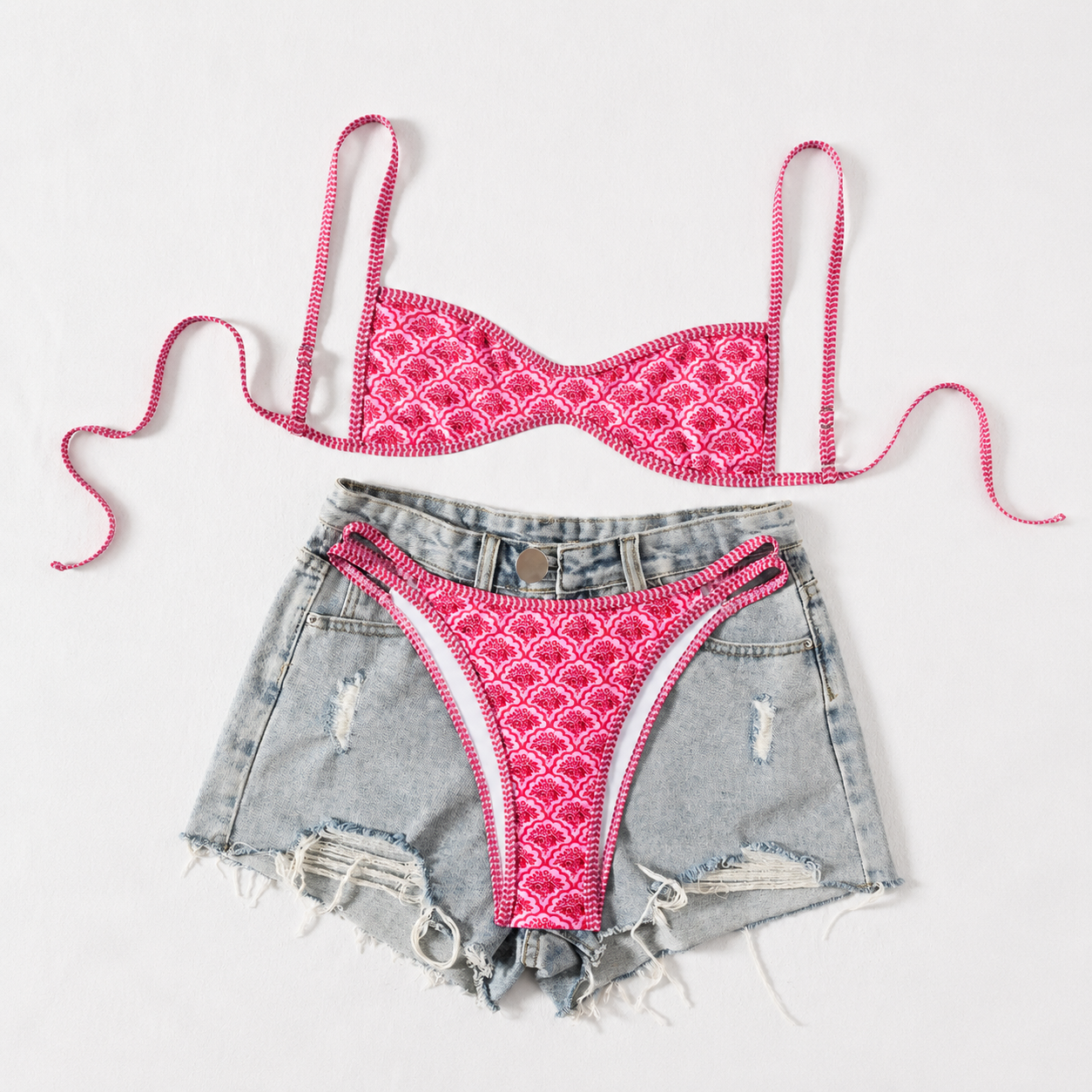 Floral Print Bikini Set