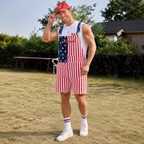 250th Anniversary American Flag Overalls Romper Jumpsuit