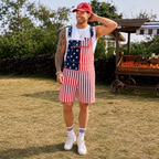 250th Anniversary American Flag Overalls Romper Jumpsuit