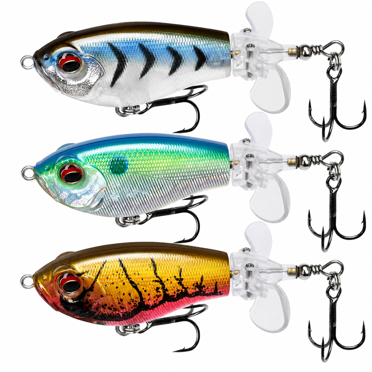 Topwater Fishing Lures with BKK Hooks