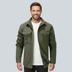 Plaid Lined Button Front Utility Jacket — view 4