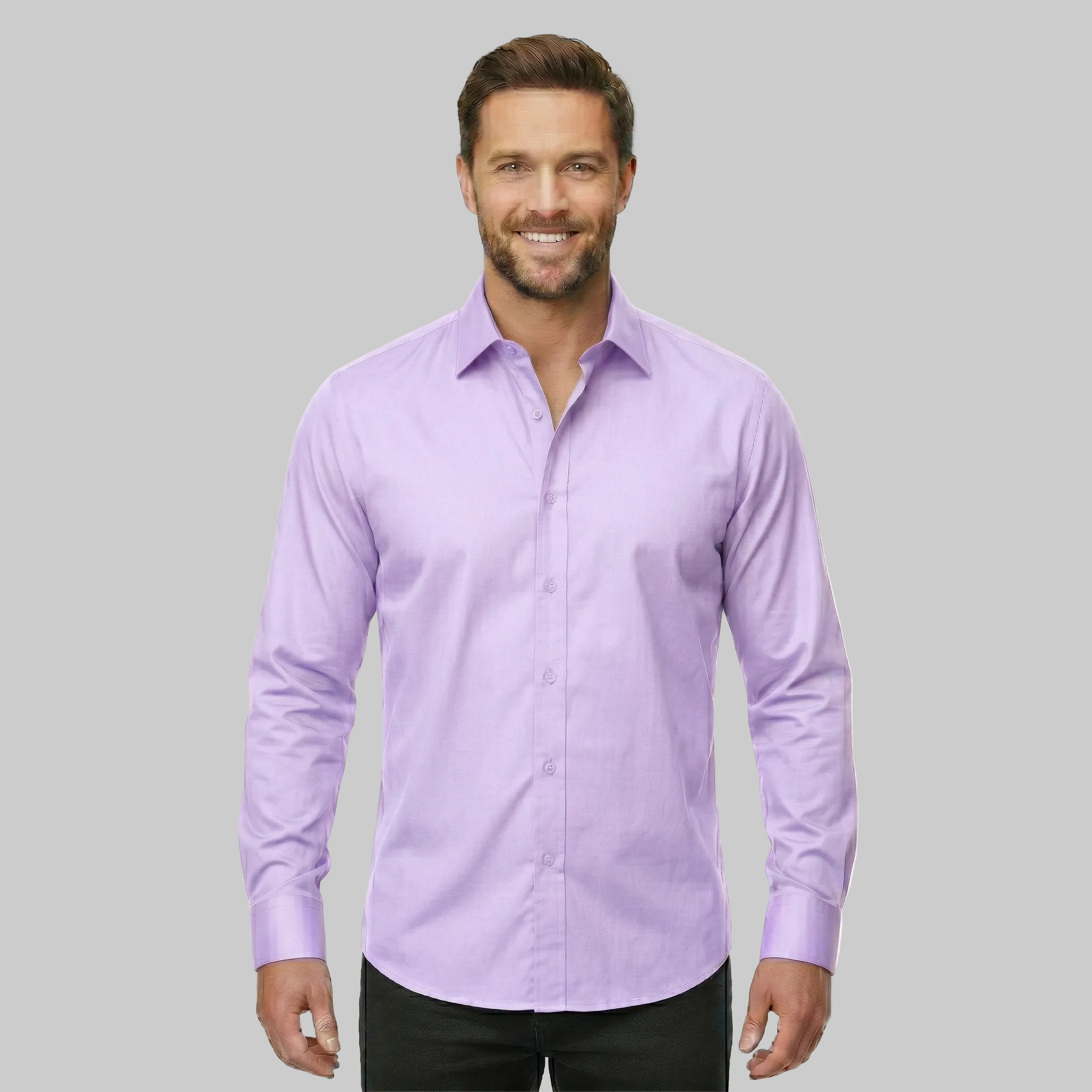 Classic Stretch Long Sleeve Button Down Shirt — view 13