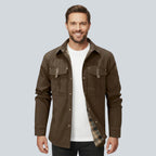 Plaid Lined Button Front Utility Jacket — view 8
