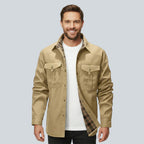 Plaid Lined Button Front Utility Jacket — view 12