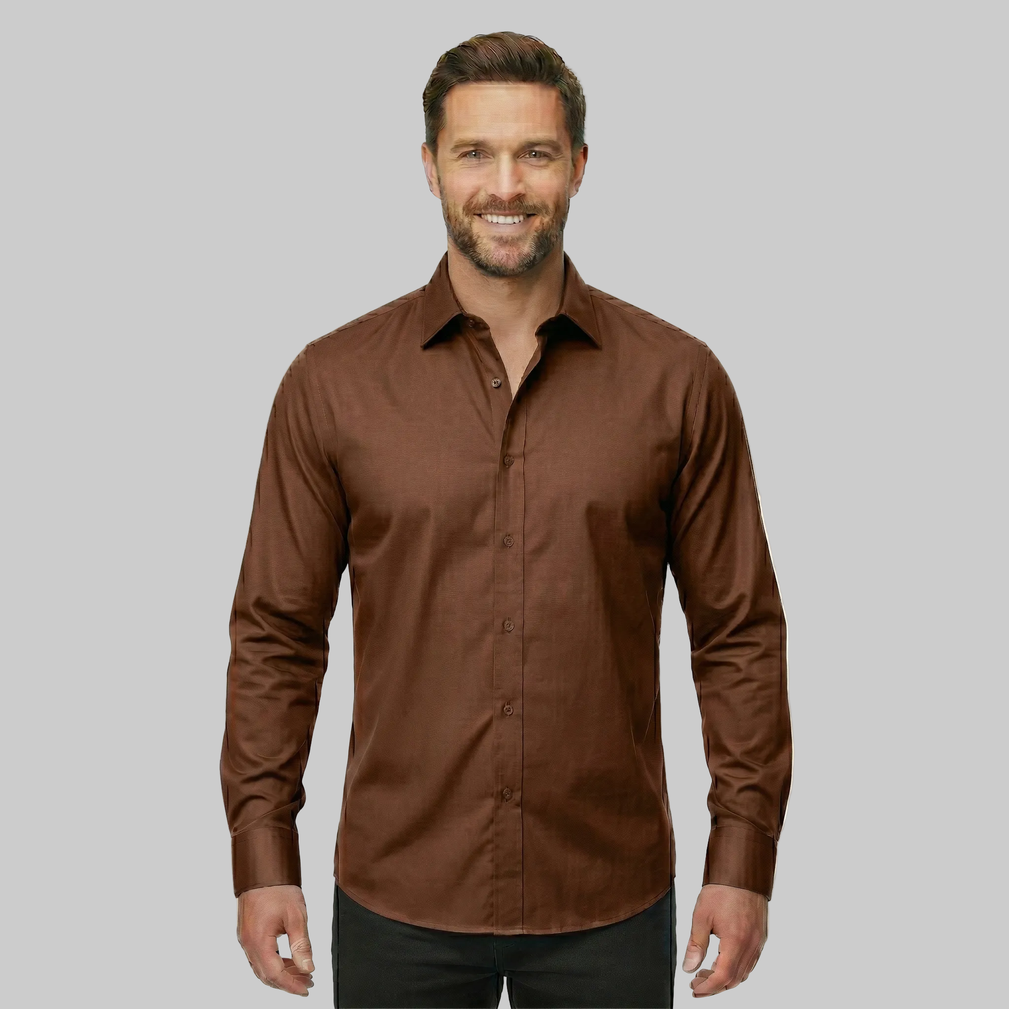 Classic Stretch Long Sleeve Button Down Shirt — view 21