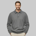 Classic Fit Cashmere Long Sleeve Polo T Shirt