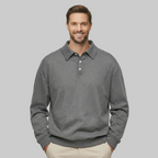 Classic Fit Cashmere Long Sleeve Polo T Shirt