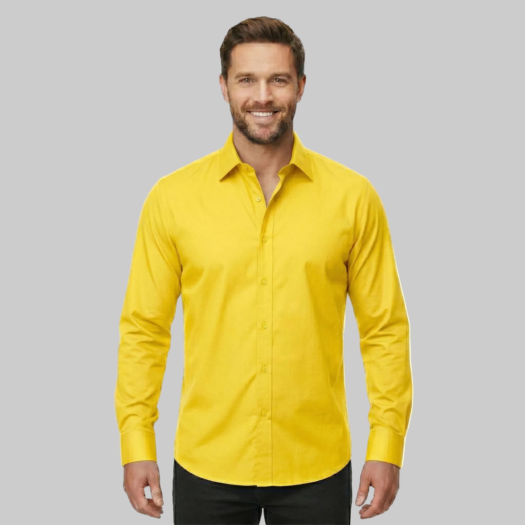 Classic Stretch Long Sleeve Button Down Shirt — view 3