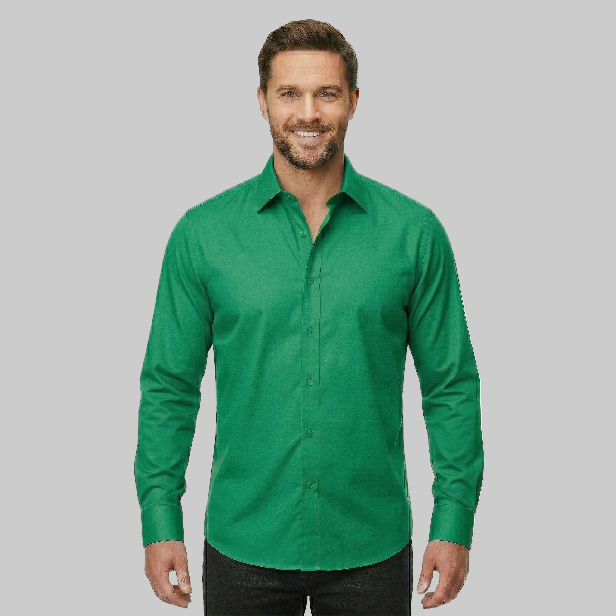 Classic Stretch Long Sleeve Button Down Shirt — view 27