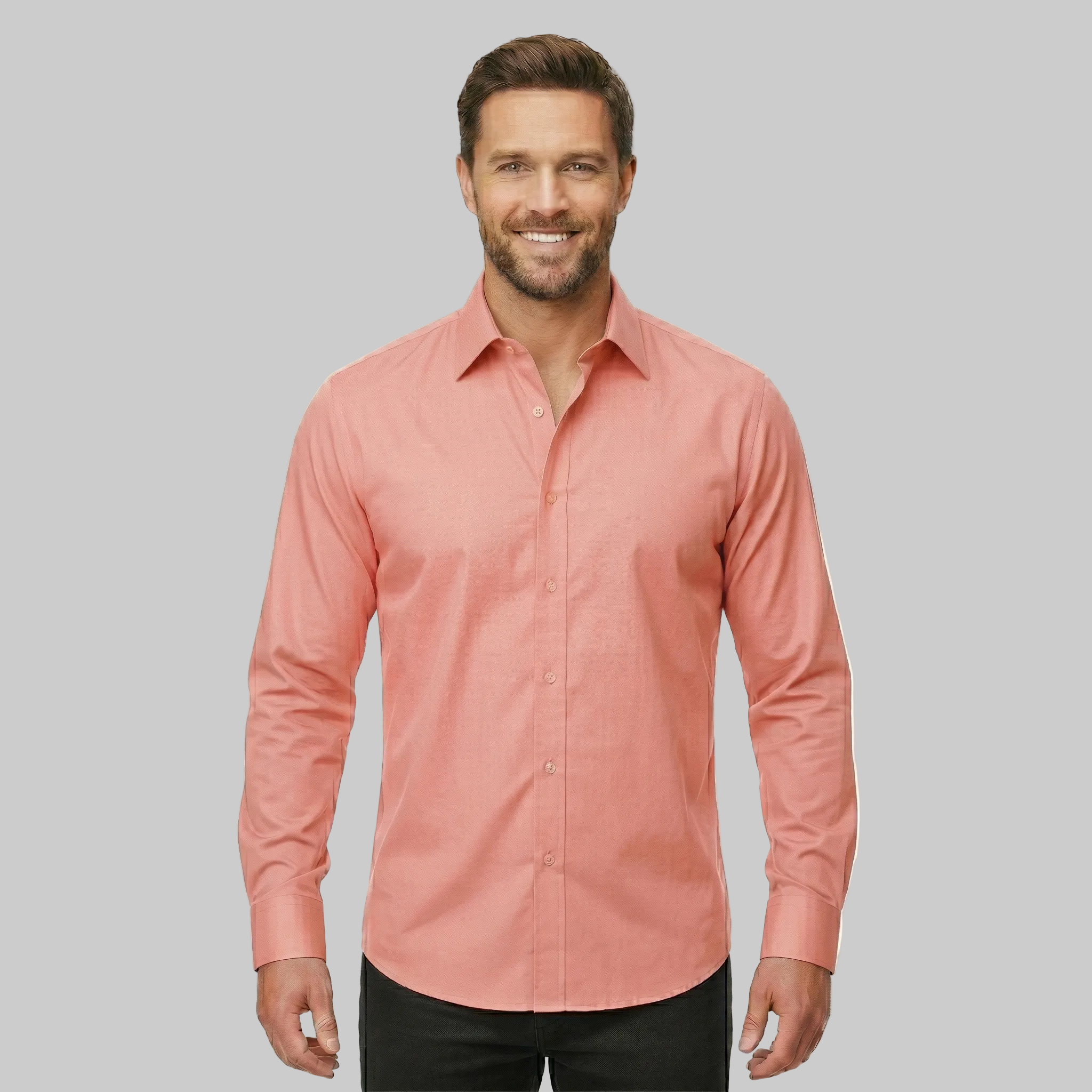 Classic Stretch Long Sleeve Button Down Shirt — view 31