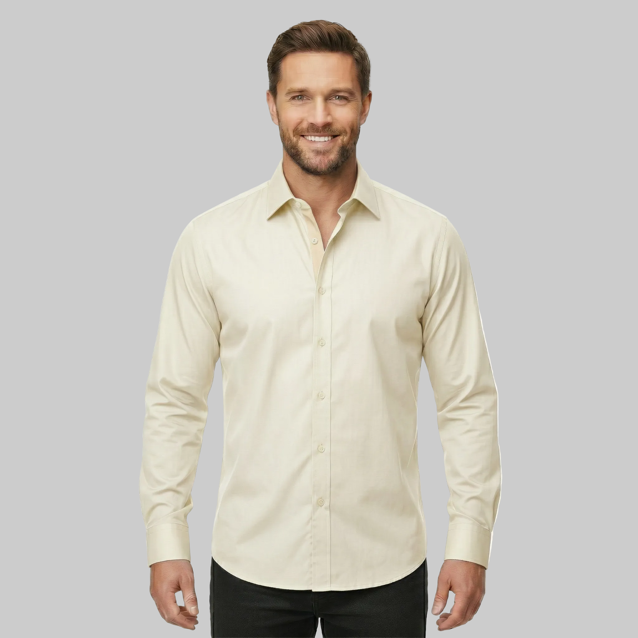 Classic Stretch Long Sleeve Button Down Shirt — view 23