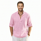 Classic Linen Long Sleeve Casual T Shirt — view 10