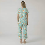Capri Style Pajama Set With Floral Design — view 11