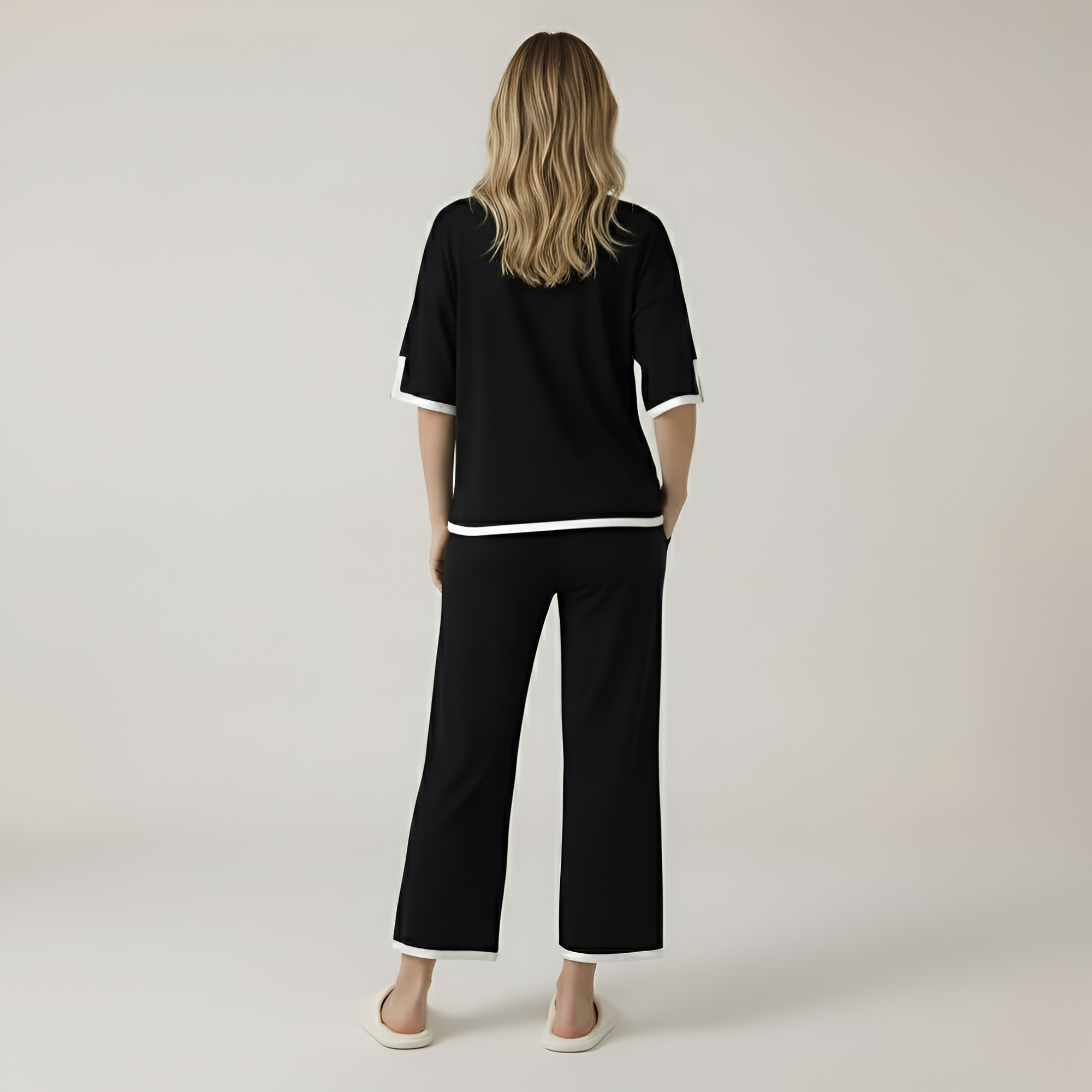 Knitted Two Piece Lounge Wear Set For Women — view 4