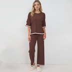 Knitted Two Piece Lounge Wear Set For Women — view 6