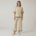 Knitted Two Piece Lounge Wear Set For Women