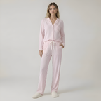 Long Sleeve Front Button Pajama Set For Women — view 10