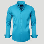 Men Dress Shirt Solid Long Sleeve Wrinkle | SLIMG:7143649996469979112