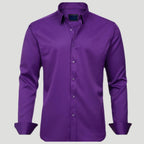 Men Dress Shirt Solid Long Sleeve Wrinkle | SLIMG:7143649996469979108