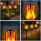 Solar Flame Torch Pathway Lights — view 3
