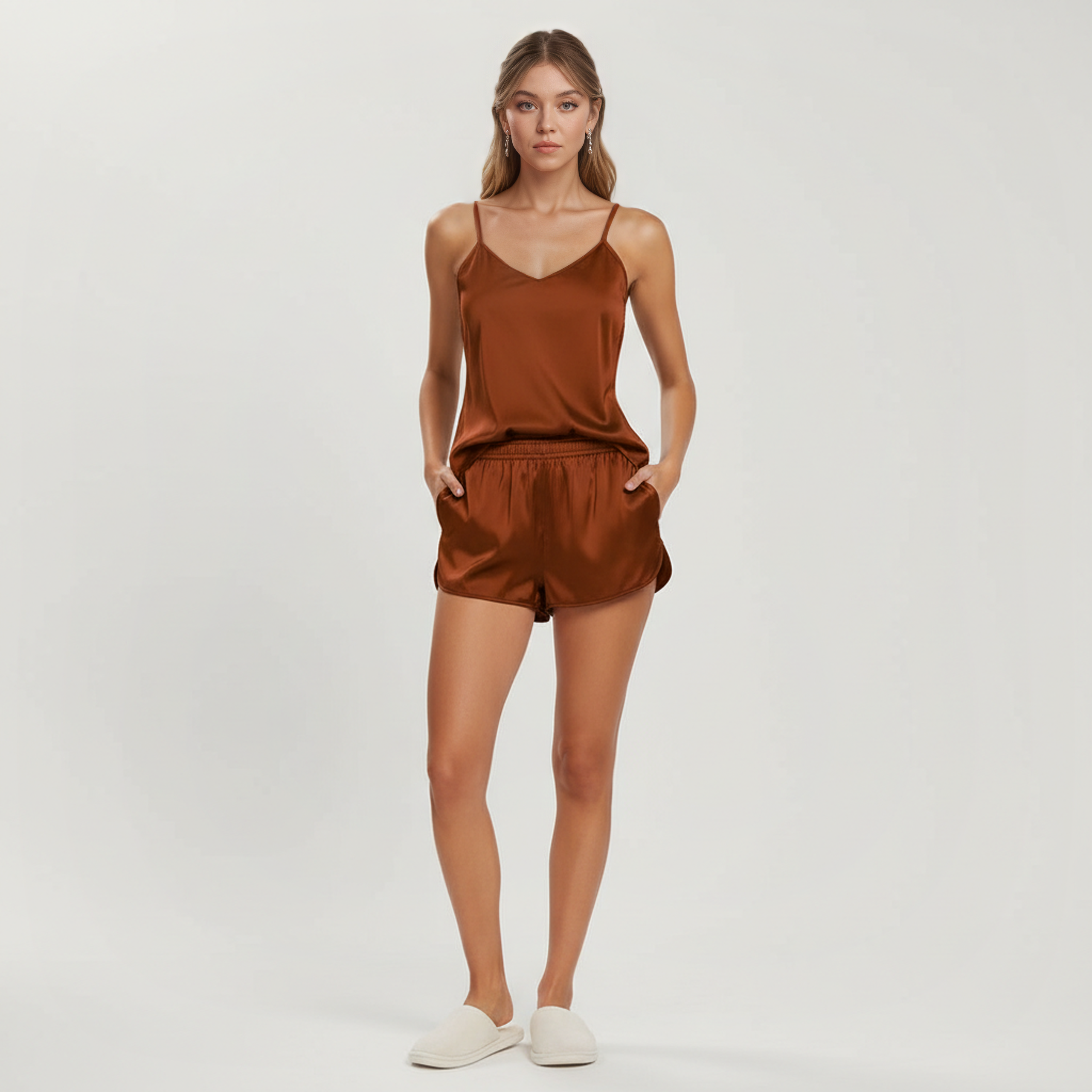 Satin Sleepwear Two Piece Cami Set — view 5