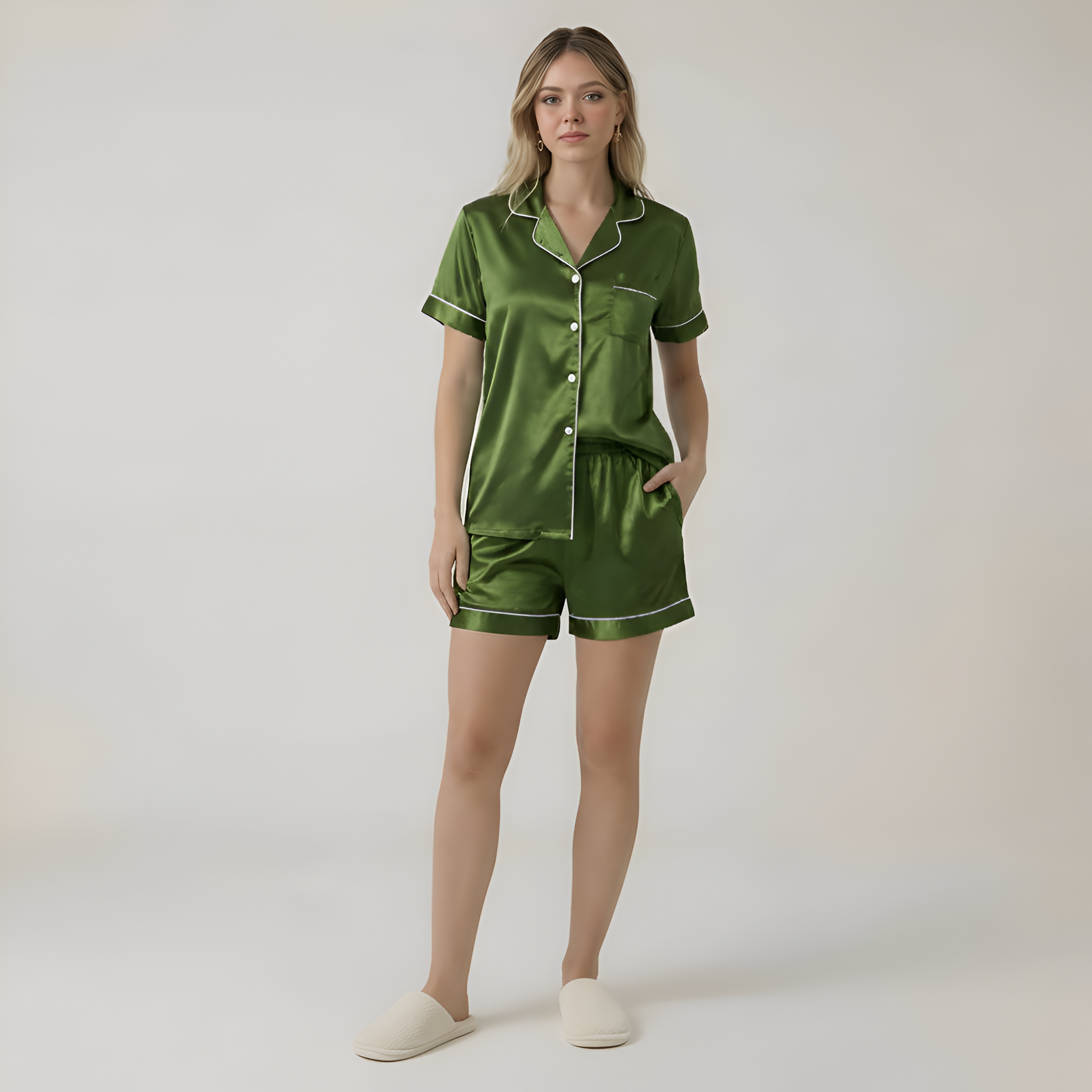 Short Sleeve Classic Pajama Set — view 4