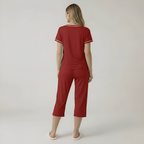 Short Sleeve Top With Capri Pajamas — view 6