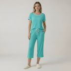 Short Sleeve Top With Capri Pajamas — view 8