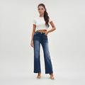 Vintage Inspired Flare Denim Jeans — view 2