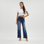 Vintage Inspired Flare Denim Jeans — view 2
