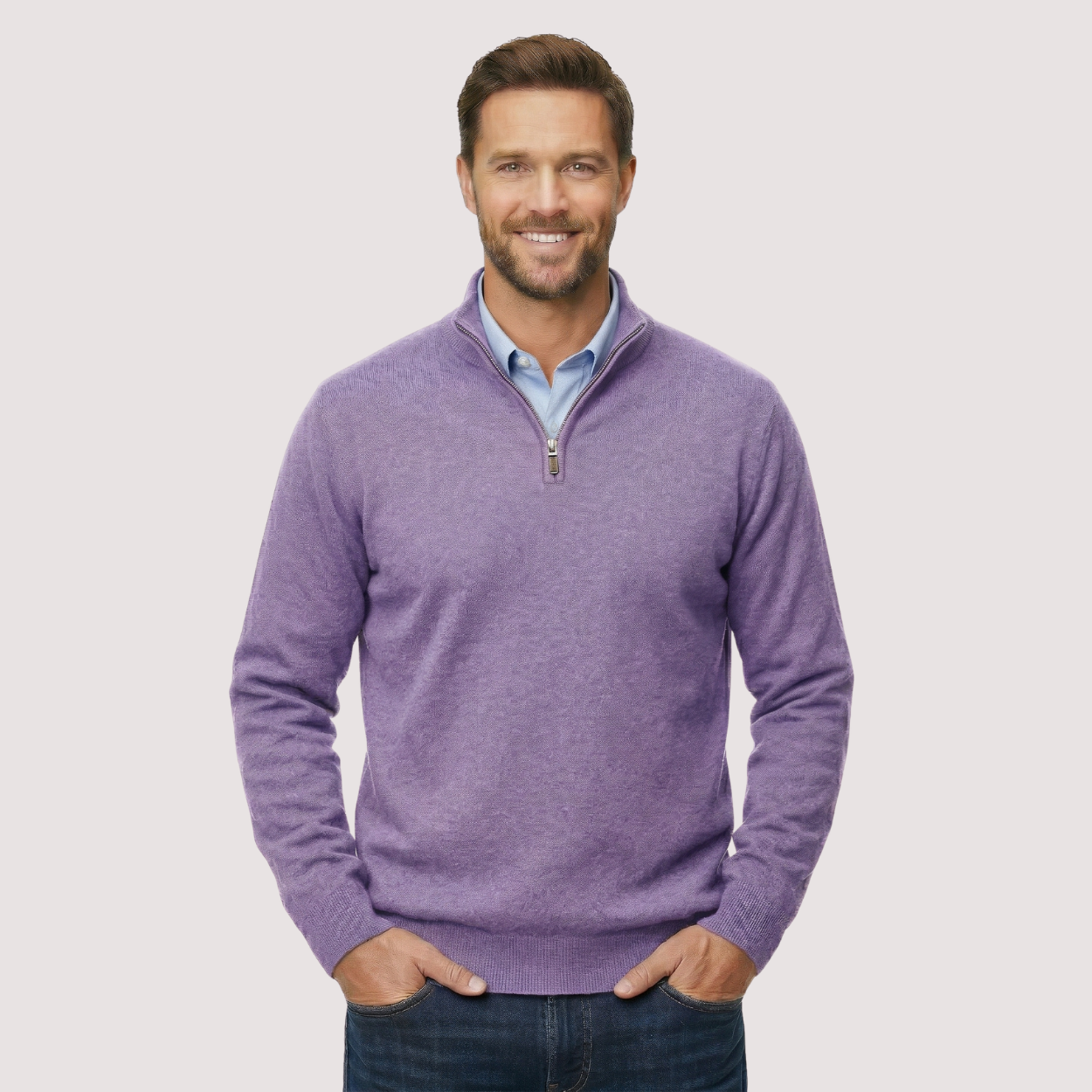 Classic Quarter Zip Pullover Sweater — view 11