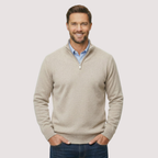 Classic Quarter Zip Knit Pullover Sweater — view 3