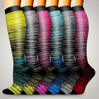 6 Pairs Of Christmas Themed Compression Circulation Socks — view 3