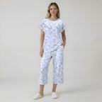 Capri Style Pajama Set With Floral Design — view 7