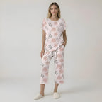 Capri Style Pajama Set With Floral Design — view 4