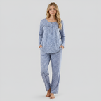 Long Sleeve Printed Pajama Set With Pockets — view 6