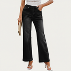 Vintage Inspired Flare Denim Jeans — view 3