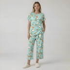 Capri Style Pajama Set With Floral Design — view 6