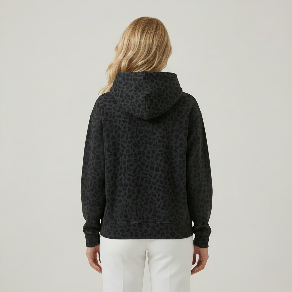 Leopard Printed Pullover Hoodie — view 2