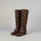 Leather Buckle Fashion Boots