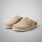 Adjustable Buckle Strap Suede Mule Clogs — view 7